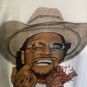 Graphic Cowboy Hat Smile Tee - White